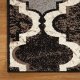 Indoor area rug with jute backing, modern geometric plaid floor decor, 3" x 5", Chocolate