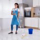 Floor cleaning PVA sponge mop with wringer