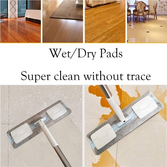 Dust Mop, Microfiber Mop for Floor Cleaning (Blue)