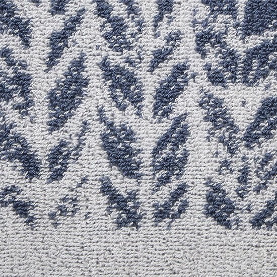 Distressed Leaves Hand Towel (2-Pack),Denim Blue