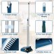 Upright Dustpan and Broom Set with 52" Long Retractable Handle