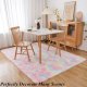 Living Room Area Rug, Thick Non-Slip Plush Rug 5x7 Feet, Tie Dye Rainbow Indoor Plush Rug