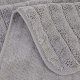 Microfiber Oversize Quick Dry Lint Free Bath Towel, 60 x 30 in, Set of 2 (Gray, Ribbed Design)