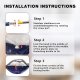 Mop Set 360° Rotatable Telescopic Adjustable Triangular Cleaning,  Wet Dry Shower Scrubber Wringer,(Blue)